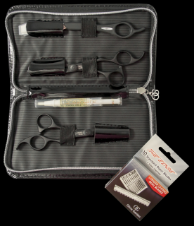 Olivia Garden Silkcut Shear Matt Black Edition - set