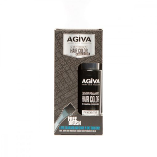 AGIVA Farba na vlasy a bradu semipermanentná ČIERNA 125 ml